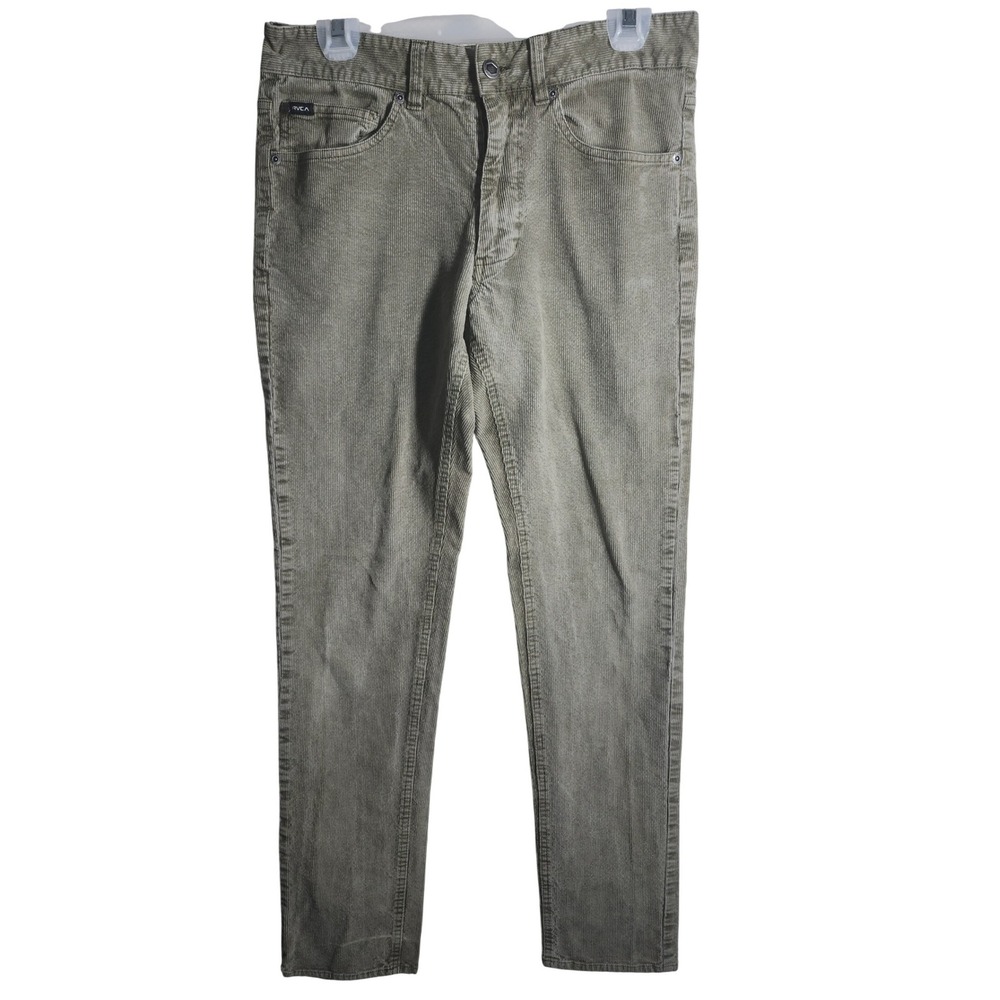 RVCA‎ Daggers Fit Corduroy Pants Size 30X31 Olive Green Casual Menswear